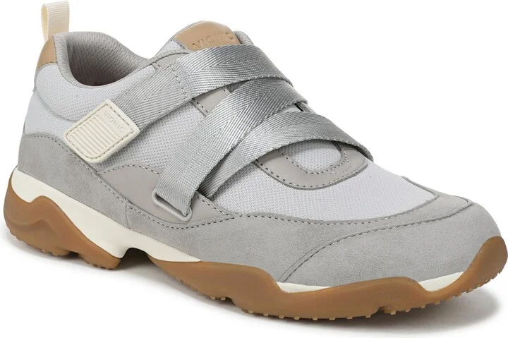 Vionic Womens Walk Slim Gia Walking Shoes - Vapor grey suede/leather