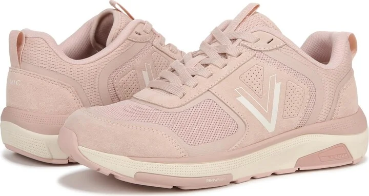 Vionic Womens Walk Strider 001 Walking Shoes - Cameo rose suede mesh - Image 2