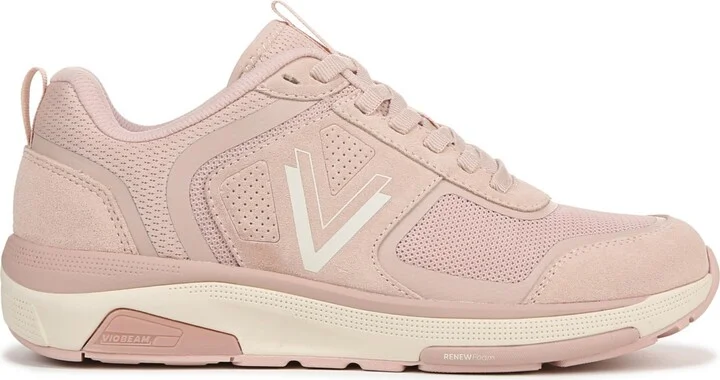 Vionic Womens Walk Strider 001 Walking Shoes - Cameo rose suede mesh - Image 3