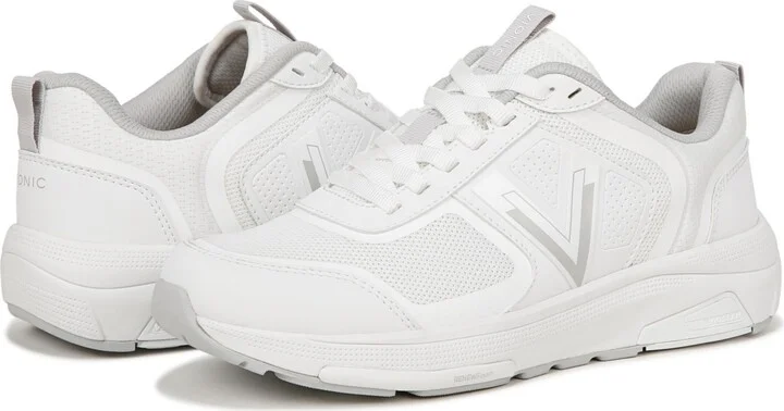 Vionic Womens Walk Strider 001 Walking Shoes - Cameo rose suede mesh - Image 7