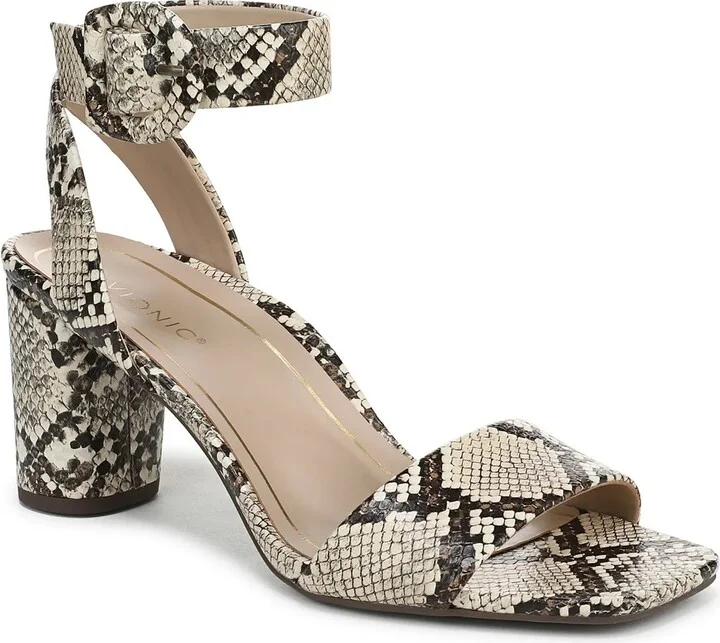Ivory/Black Snake Print Leather