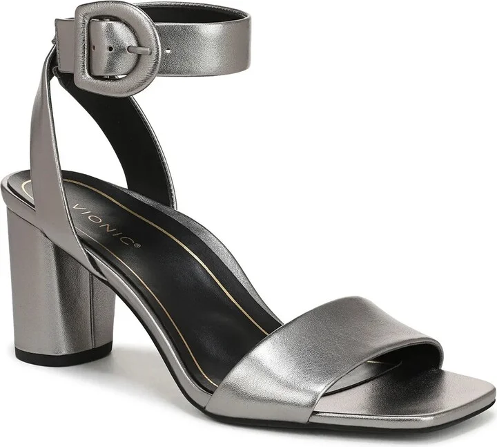 Pewter Metallic Leather