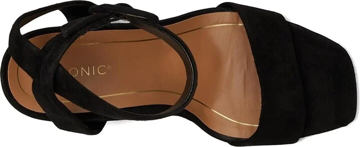 VIONIC Zinfandel Women's Shoes Black Waxed Suede : 7 W, Leather - Image 2