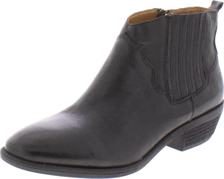 Virden Womens Leather Western Booties