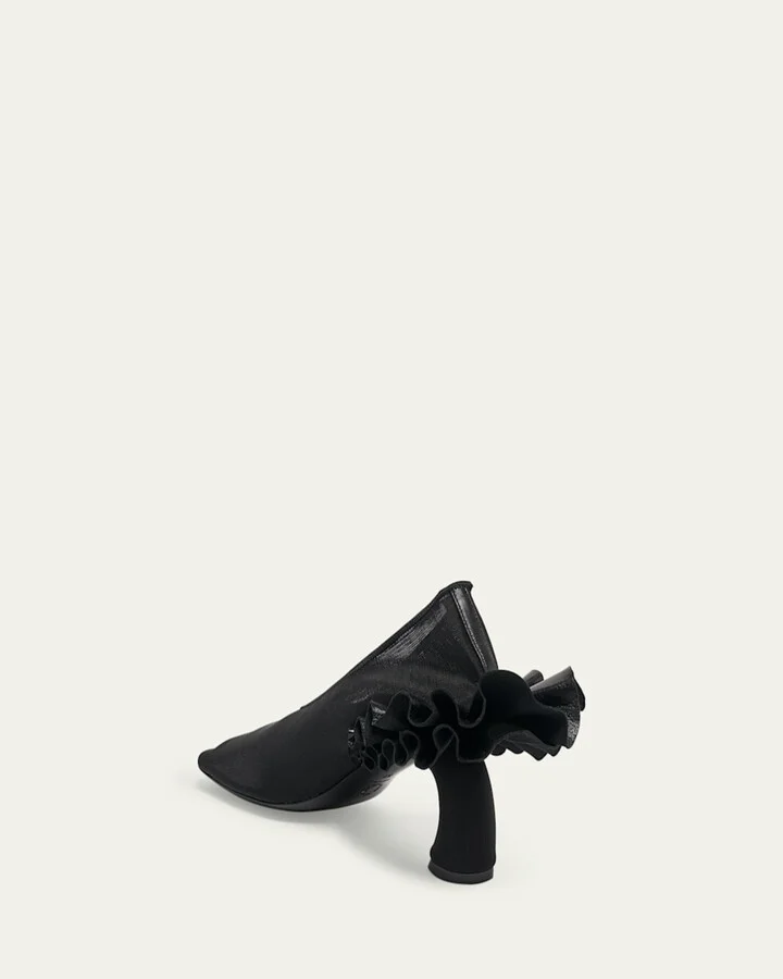Virgo Mesh Ruffle Pumps - Image 3