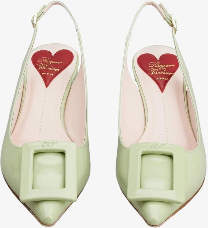 Virgule 55 Buckle Slingback Pumps in Patent Leather - Image 2