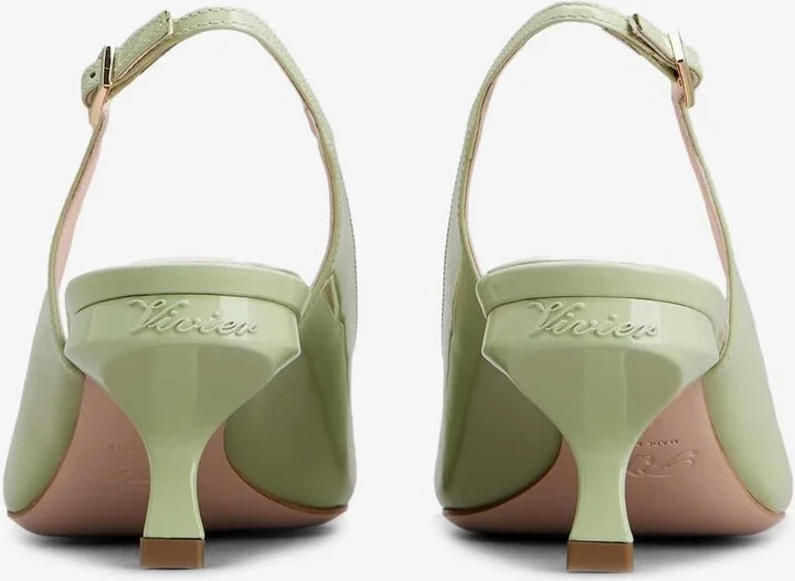 Virgule 55 Buckle Slingback Pumps in Patent Leather - Image 3
