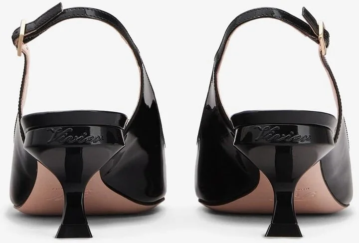 Virgule 55 Buckle Slingback Pumps in Patent Leather - Image 3