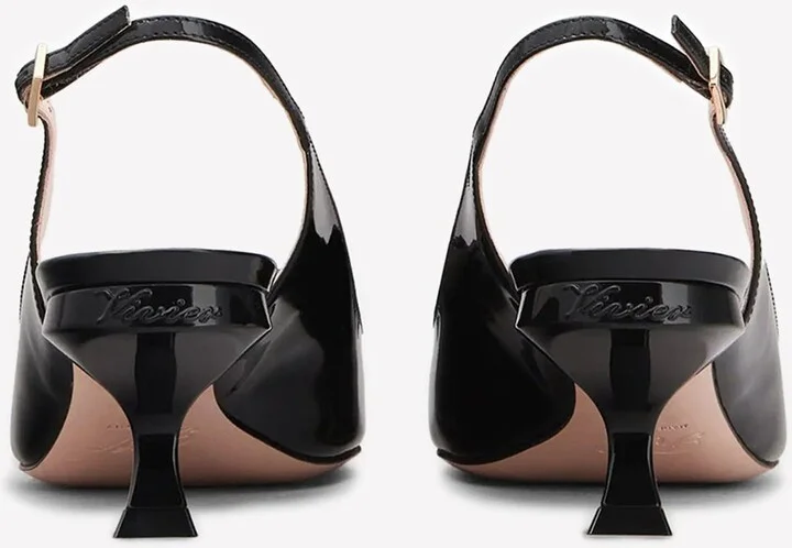 Virgule 55 Buckle Slingback Pumps in Patent Leather - Image 2