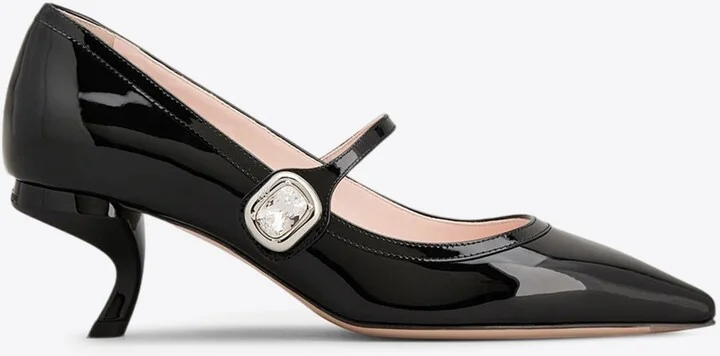 Virgule 55 Mary Jane Leather Pumps