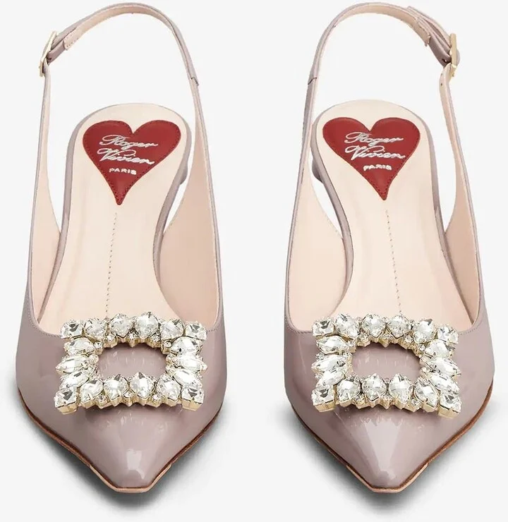 Virgule 55 Slingback Pumps in Patent Leather - Image 3