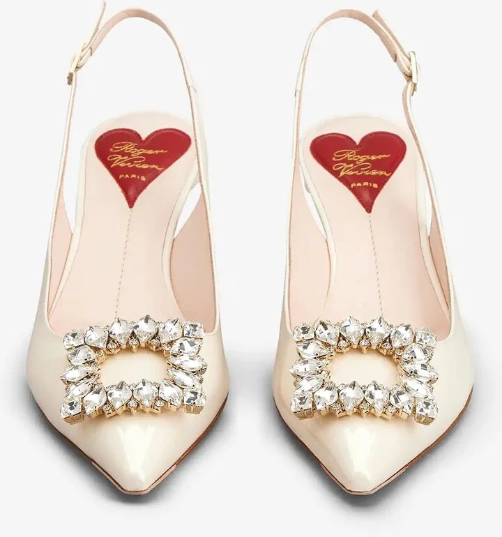 Virgule 55 Slingback Pumps in Patent Leather - Image 3