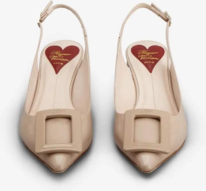 Virgule 55 Slingback Pumps in Patent Leather - Image 3