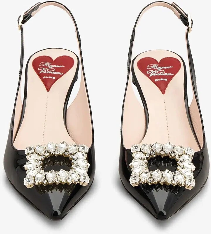 Virgule 55 Slingback Pumps in Patent Leather - Image 3