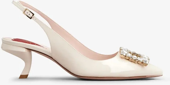 Virgule 55 Slingback Pumps in Patent Leather