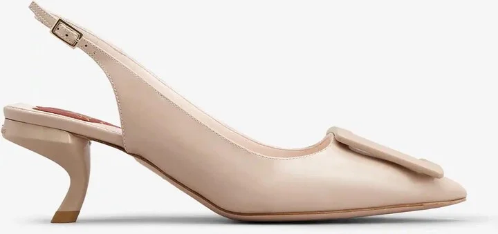 Virgule 55 Slingback Pumps in Patent Leather