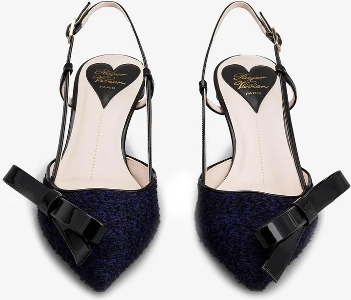 Virgule Bow 55 Slingback Pumps - Image 2
