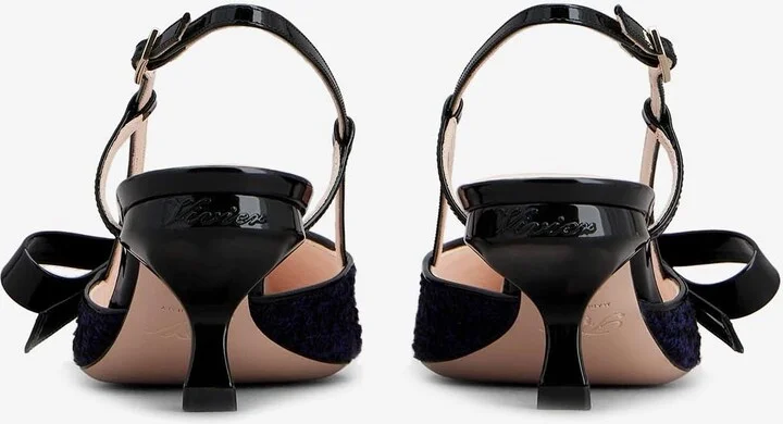 Virgule Bow 55 Slingback Pumps - Image 3