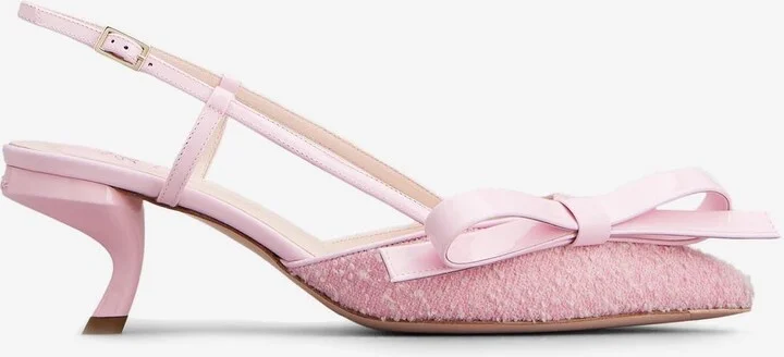 Virgule Bow 55 Slingback Pumps