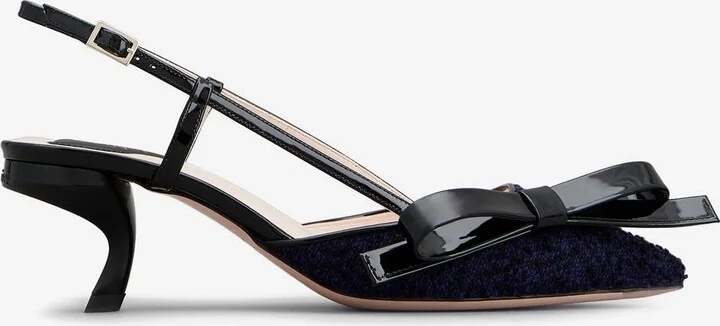Virgule Bow 55 Slingback Pumps