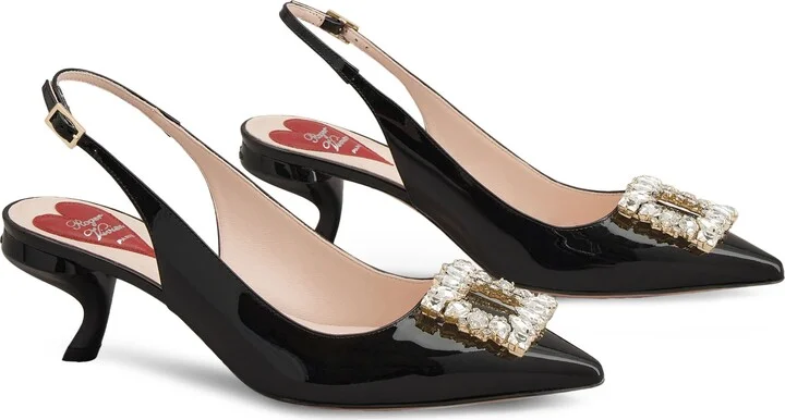 Virgule Pointed Toe Slingback Pump - Image 2