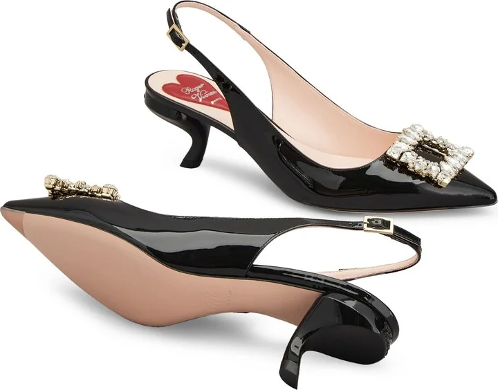 Virgule Pointed Toe Slingback Pump - Image 5