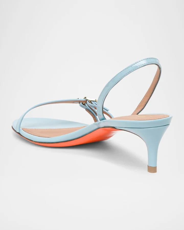 Virna Buckle Patent Leather Sandals - Image 3