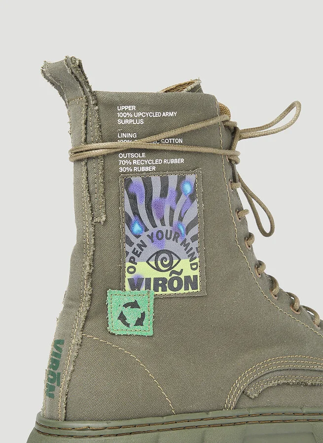 Virón 1992 Upcycled Canvas Boots - Boots Khaki Eu - 37 - Image 5