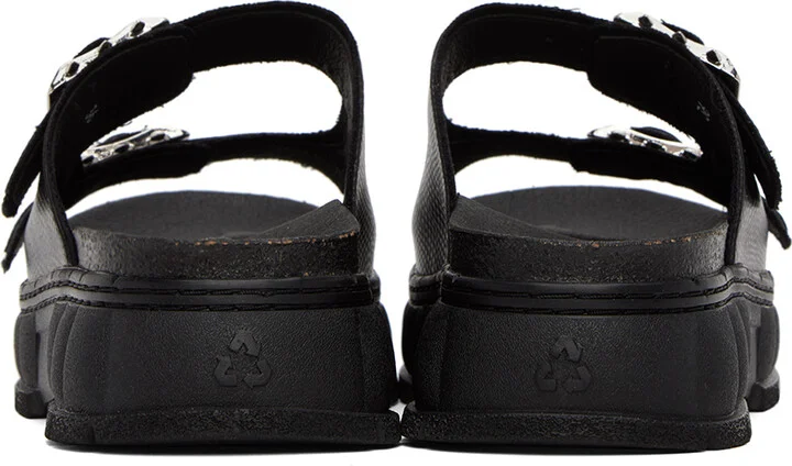 Virón Black 2018 Appleskin Faux-Leather Sandals - Image 2