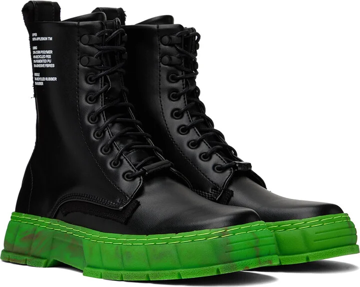 Virón Black & Green 1992 Boots - Image 4
