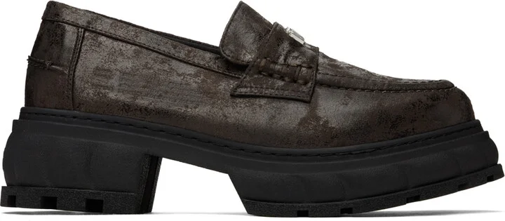 Virón Brown Quantum Copper Loafers