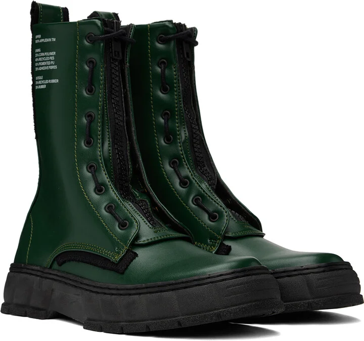 Virón SSENSE Exclusive Green 1992Z Boots - Image 4