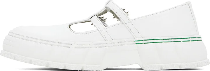 Virón White 2001 Apple Mary Jane Loafers - Image 3