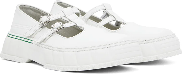 Virón White 2001 Apple Mary Jane Loafers - Image 4