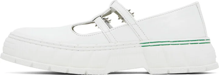 Virón White 2001 Apple Mary Jane Loafers - Image 3