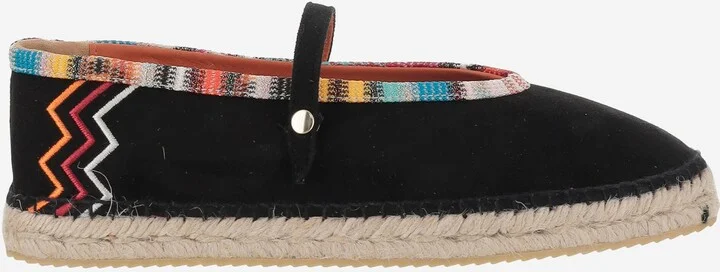 Viscose-blend Espadrilles With Zigzag Pattern