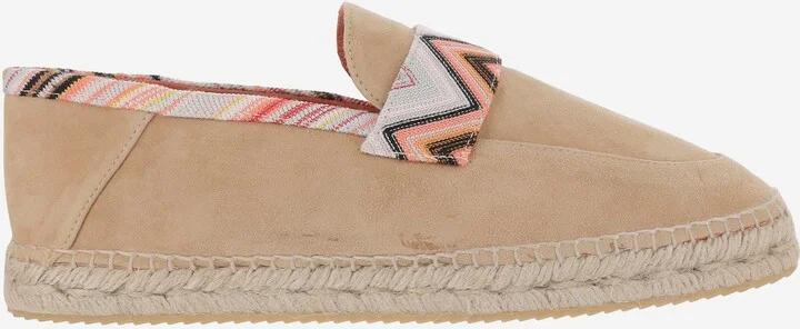 Viscose Blend Espadrilles With Zigzag Pattern