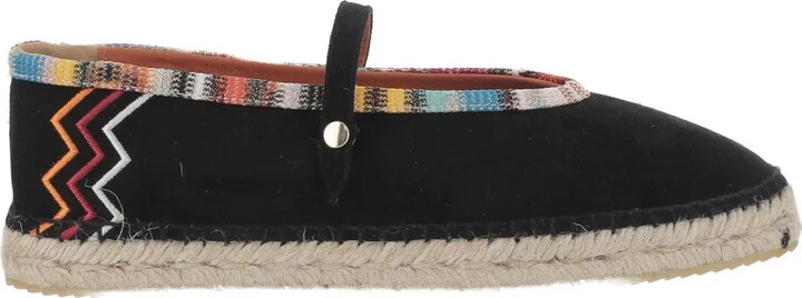 Viscose-Blend Espadrilles With Zigzag Pattern