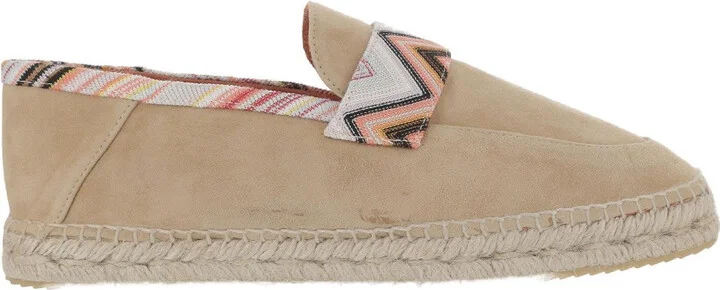 Viscose Blend Espadrilles With Zigzag Pattern
