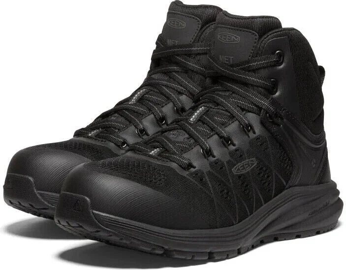 Vista Energy Mid INT MET 1027109 Women 9 Black Carbon Toe Work Boot ZPO2116