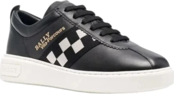 Vita Parcours 6239633 Men's Black Calf Plain Leather Sneakers