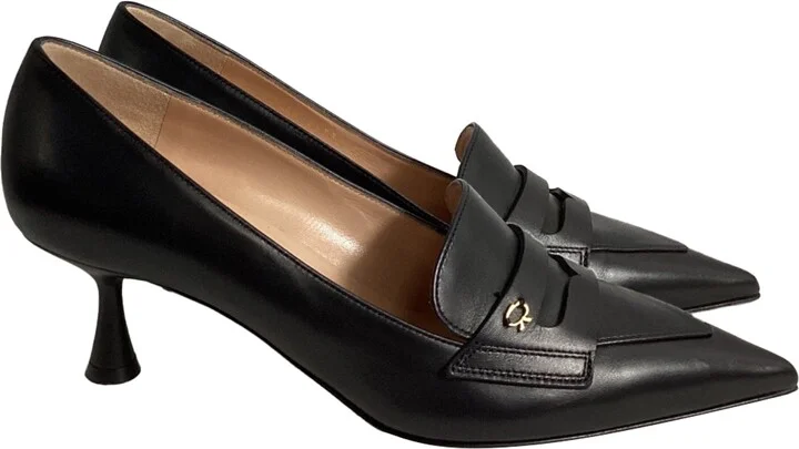 Vitello 55 Pumps in Black Leather