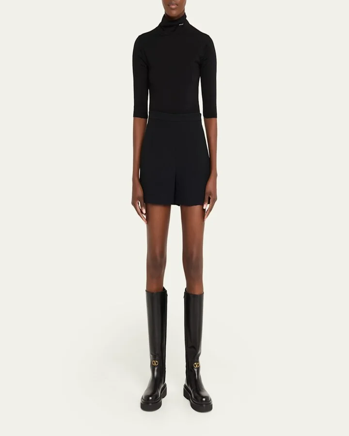 Vitello Brass VLogo Leather Knee-High Boots - Image 3