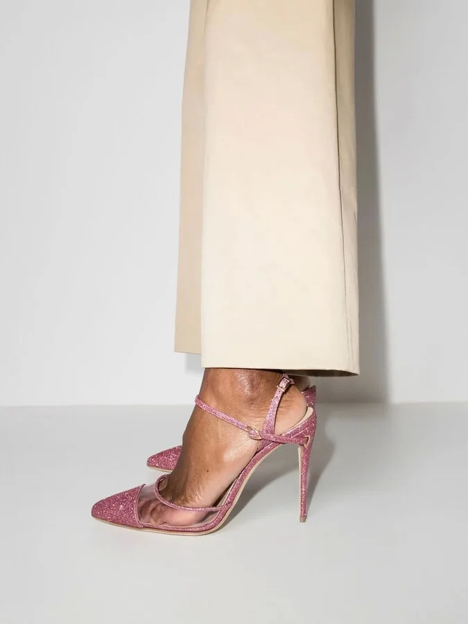 Vittorio 105mm glitter-embellished pumps - Image 3