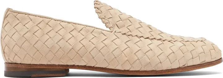 Vittorio interwoven suede loafers