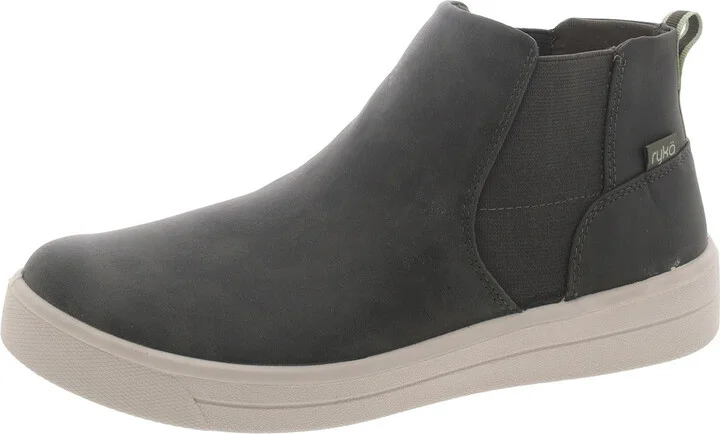 viv boot Womens Leather Laceless Ankle Boots