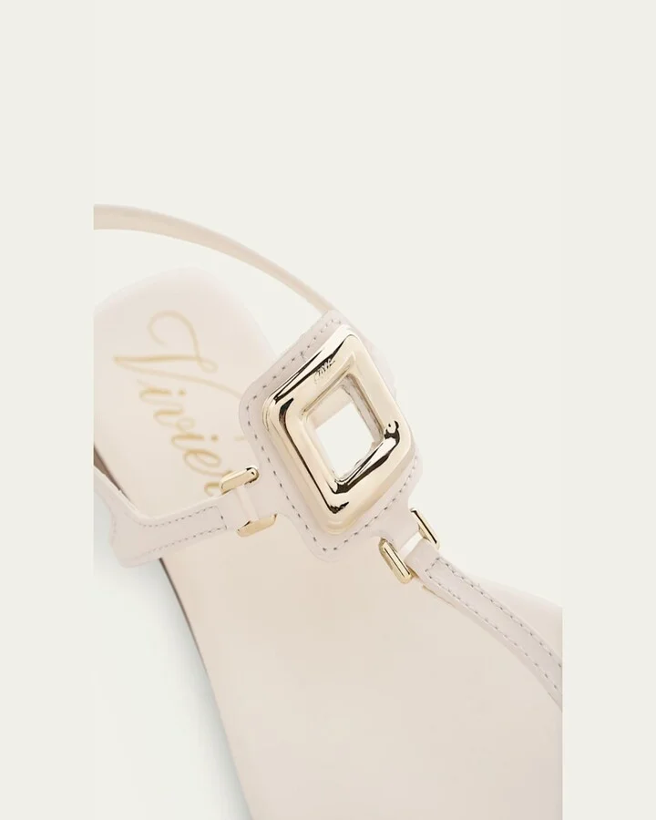 Viv By The Sea Leather Thong Sandals - Image 3