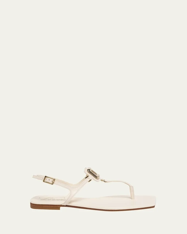 Viv By The Sea Leather Thong Sandals