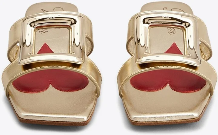 Viv' by The Sea Metallic Leather Mules - Image 2