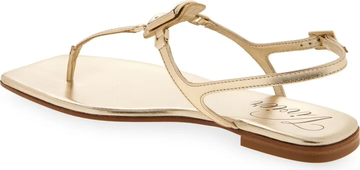 Viv by the Sea Metallic T-Strap Sandal - Image 2
